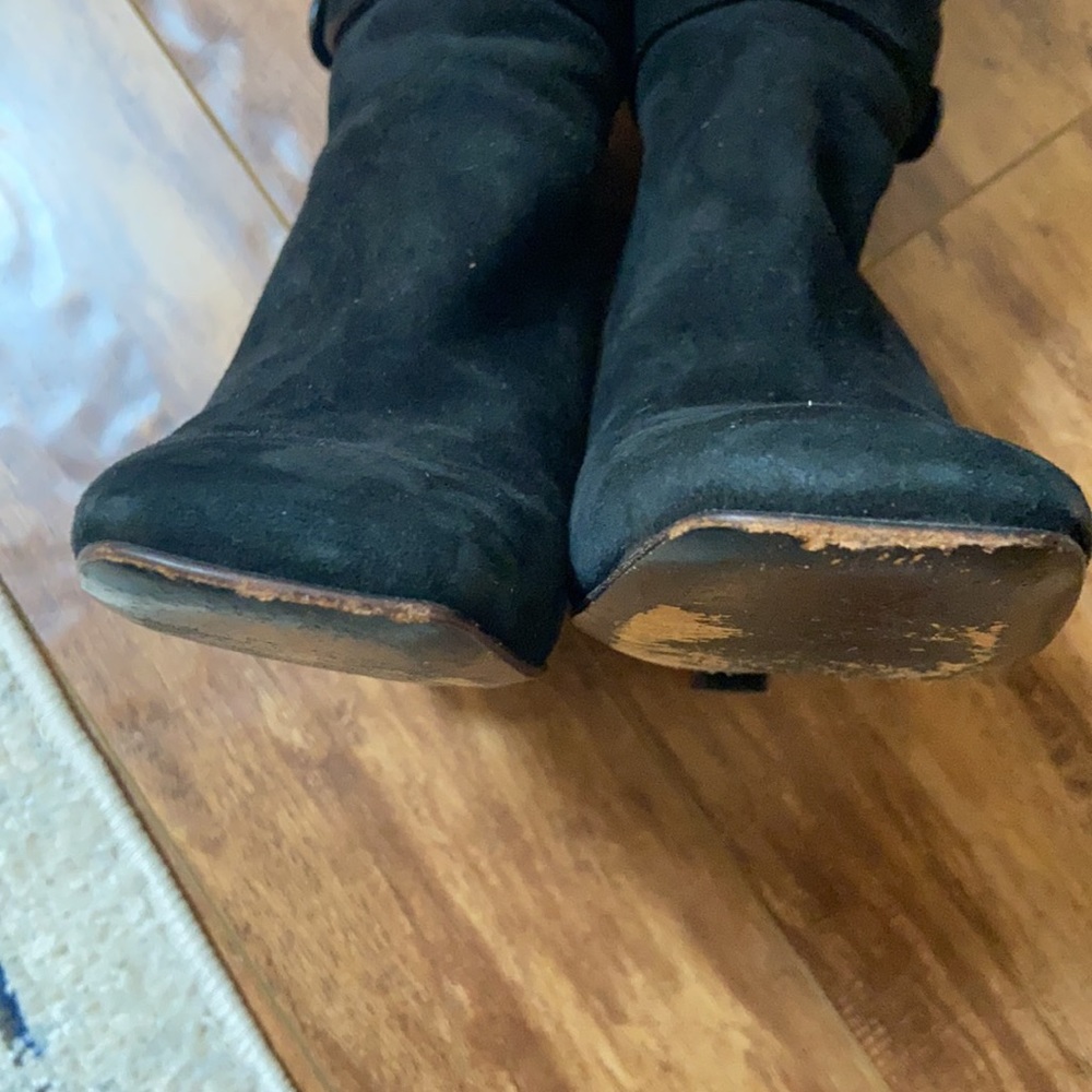 Hugo Boss Suede Wedge Zipup Boots - Picture 15 of 17